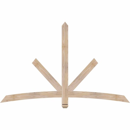 Ekena Millwork Alberta Smooth Timber Gable Bracket, Douglas Fir, 72"W x 45"H x 1 1/2"D x 3 1/2"F, 15/12 Pitch GBW072X45X0204ALB00SDF